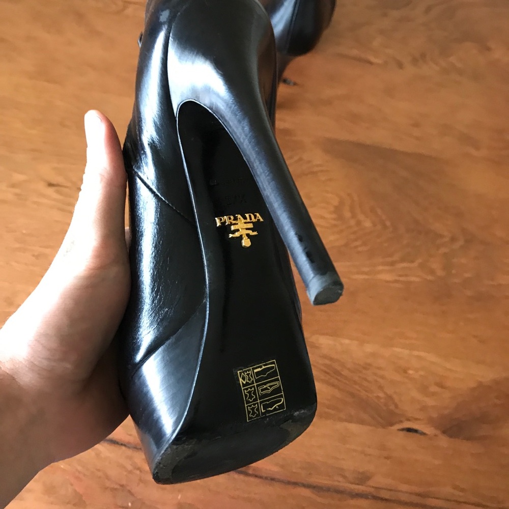 Prada Pointed Toe Platform Ankle Boots - image 4